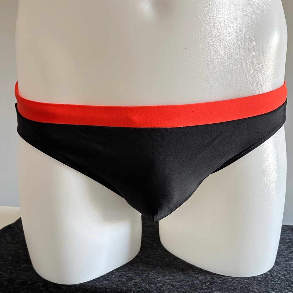 Black and Red Men's Swim Trunks